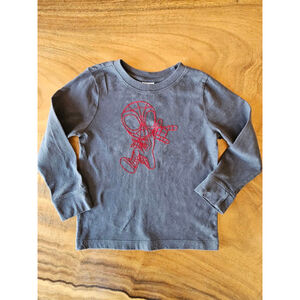 Boys Hanna Andersson Gray Spider-Man Long Sleeve Tee Size 5